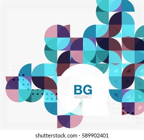 Minimalistic circle composition background. Vector template background for workflow layout, diagram, number options or web design