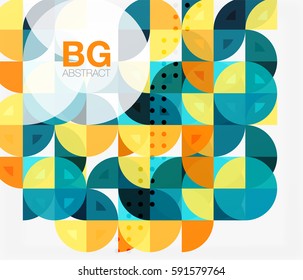 Minimalistic circle composition background. Vector template background for workflow layout, diagram, number options or web design