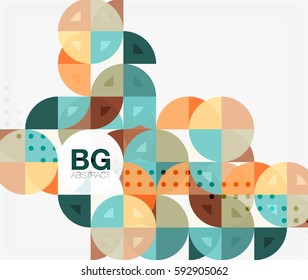 Fondo mínimo de composición de círculo. Fondo de plantilla de vector para diseño de flujo de trabajo, diagrama, opciones de número o diseño web