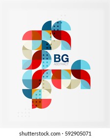 Minimalistic circle composition background. Vector template background for workflow layout, diagram, number options or web design