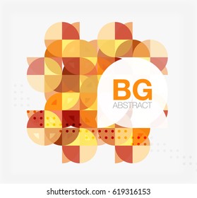Minimalistic circle composition background. Vector template background for workflow layout, diagram, number options or web design