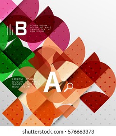 Minimalistic circle geometric abstract background. Vector template background for workflow layout, diagram, number options or web design