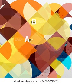Minimalistic circle geometric abstract background. Vector template background for workflow layout, diagram, number options or web design
