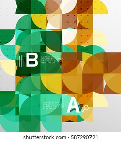 Fondo abstracto geométrico de círculo minimalista. Fondo de plantilla de vector para diseño de flujo de trabajo, diagrama, opciones de número o diseño web