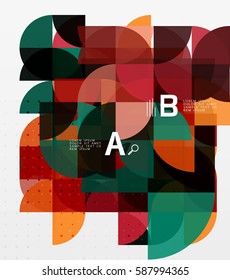 Minimalistischer kreisgeometrischer abstrakter Hintergrund. Vektorvorlagenhintergrund für das Workflowlayout, -diagramm, -nummeroptionen oder Webdesign