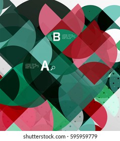 Minimalistic circle geometric abstract background. Vector template background for workflow layout, diagram, number options or web design