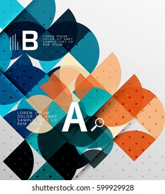 Minimalistic circle geometric abstract background. Vector template background for workflow layout, diagram, number options or web design