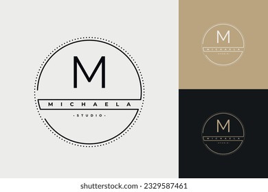 Diseño de logotipo de círculo minimalista, logotipo mínimo, emblema de círculo, plantilla de negocio