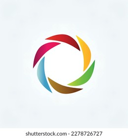 minimalistic circular logo sample vector