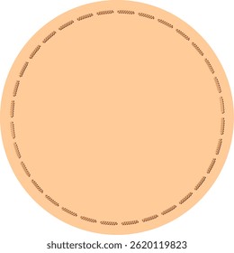 Minimalistic circular sticker design for branding or promotional materials.