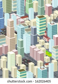 minimalistic cityscape illustration - vector