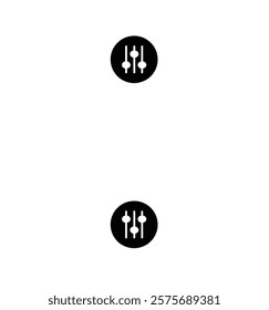 Minimalistic and clean settings icon vector design featuring a cogwheel or gear symbol. Perfect for use in user interface (UI) design, mobile apps, websites, and software applications.