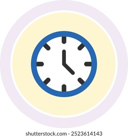 Minimalistic Clock Icon Representing Time, Schedules, and Deadlines, Perfect for Concepts Like Punctuality, Alarms, and Timely Tasks in a Clean and Modern Style
