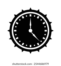 Ilustración vectorial minimalista de la silueta del reloj - diseño elegante del reloj