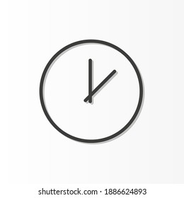 Minimalistic Clock  .  Vector Illustration