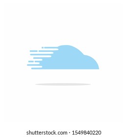 A minimalistic cloud icon (logo). Vector Illustration. Flat, simple, modern design.