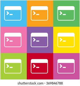 Minimalistic coding icon for web