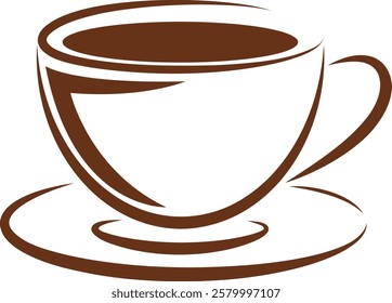 A minimalistic coffee cup design, ideal for branding, packaging, and cafe-related visuals. Perfect for modern beverage-themed graphics and promotional materials.