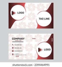 	
Minimalistic composition of business card design | Elegant realistic corporate visit card |  business card front and back, 	
Dark background with company  business card with business design template