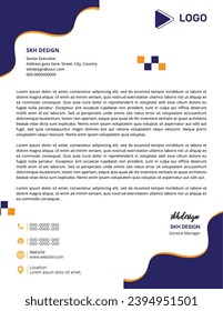 	
Minimalistic composition of business letter head design | Elegant realistic corporate letter head design | Creative letter head with business design template, a4 business letter head, shape design