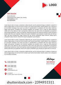 	
Minimalistic composition of business letter head design | Elegant realistic corporate letter head design | Creative letter head with business design template, a4 business letter head, shape design