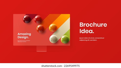 Diseño de banners de simulación en la pantalla de un ordenador mínimo. Concepto vectorial de diseño de pantalla de sitio aislado.