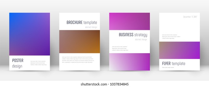 Minimalistic cool template for Brochure, Annual Report, Magazine, Poster, Corporate Presentation, Portfolio, Flyer. Astonishing gradient cover page.