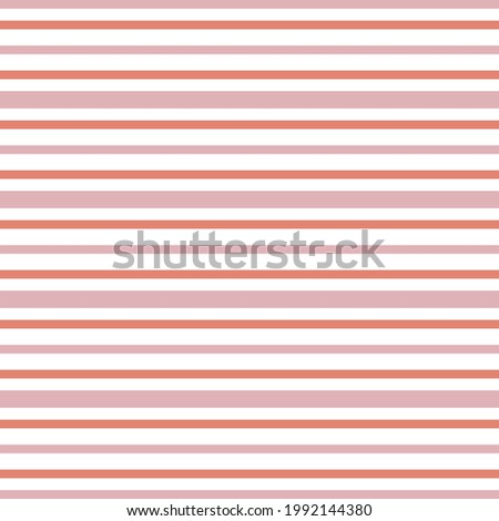 Minimalistic Coral, Pink, White Striped Seamless Pattern Background
