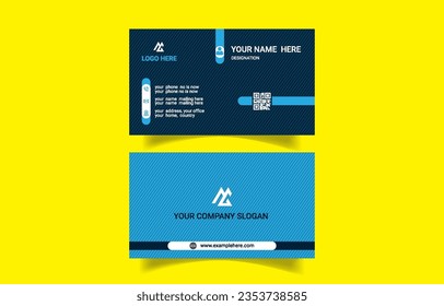 Minimalistic corporate business card design template
