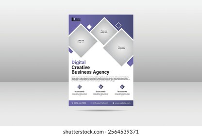 Minimalistic corporate business flyer design Modern abstract shaped flyer design