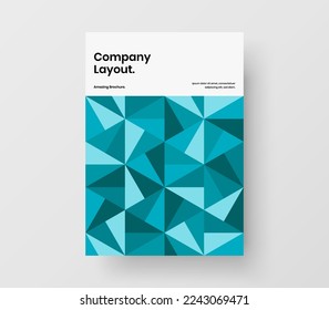 Ilustración de diseño de vector A4 de identidad corporativa minimalista. Diseño de portada de la portada de la portada de mosaicos.
