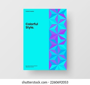 Minimalistic corporate identity design vector illustration. Abstract geometric shapes leaflet concept.