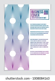 Minimalistic cover brochure design. Vector geometric pattern abstract background. Layout for Cover, Placard, Poster, Flyer and Banner Design. A4 print format.