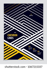 Minimalistic cover brochure design. Vector geometric pattern abstract background. Layout for Cover, Placard, Poster, Flyer and Banner Design. A4 print format.