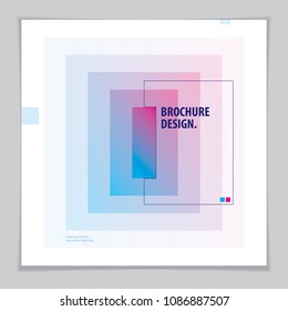 Minimalistic cover brochure design. Vector geometric abstract background. Layout for Cover, Placard, Poster, Flyer and Banner Design.