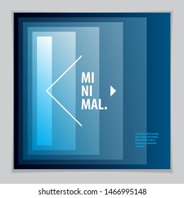 Minimalistic cover brochure design. Vector geometric abstract background. Layout for Cover, Placard, Poster, Flyer and Banner Design. 