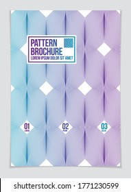 Minimalistic cover brochure design. Vector geometric pattern abstract background. Layout for Cover, Placard, Poster, Flyer and Banner Design. A4 print format.