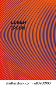 Minimalistic Cover Design. Futuristic Abstract Modern Pattern. Banner, Poster template. Simple Geometric Shape and Line. Red and Blue contrast palette. Vector illustration