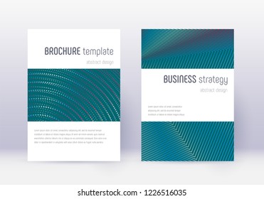 Minimalistic cover design template set. Red abstract lines on white blue background. Energetic cover design. Worthy catalog, poster, book template etc.