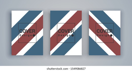 Minimalistic cover design templates. Layout set for covers of books, albums, notebooks, reports, magazines. 