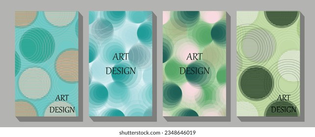 Minimalistic cover design templates.  Simple shapes composition. Futuristic patterns.