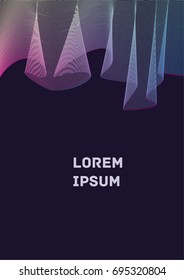 Minimalistic Cover Template. Design of Irregularly Shaped Lines. Abstract Geometric Pattern. Can be used for Posters, Business Cards, Book Covers and Magazines, Brochures.  A4 Format. Vector 10 Eps