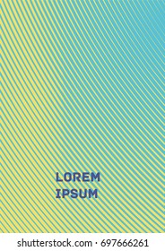 Minimalistic Cover Template. Design of Irregularly Shaped Lines. Light Blue and Yellow Abstract Geometric Pattern. Template for Posters, Business Cards, Book Covers and Magazines, Brochures. Vector