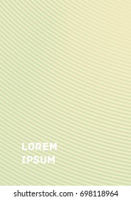 Minimalistic Cover Template. Design of Irregularly Shaped Lines. Light Yellow and Green Abstract Geometric Pattern. Template for Posters, Business Cards, Book Covers and Magazines, Brochures. Vector