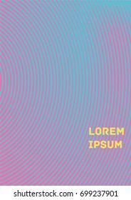 Minimalistic Cover Template. Design of Irregularly Shaped Lines. Pink, Yellow and Blue Abstract Geometric Pattern. Template for Posters, Business Cards, Book Covers and Magazines, Brochures. Vector