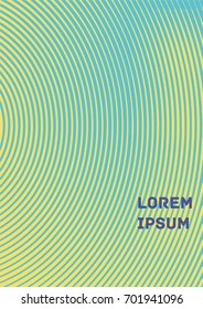 Minimalistic Cover Template. Design of Irregularly Shaped Lines. Light Blue and Yellow Abstract Geometric Pattern. Template for Posters, Business Cards, Book Covers and Magazines, Brochures. Vector