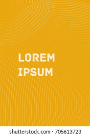 Minimalistic Cover Template. Design of Irregularly Shaped Lines. Yellow Abstract Geometric Pattern. Template for Posters, Business Cards, Book Covers and Magazines, Brochures. Vector Illustration.