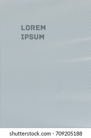 Minimalistic Cover Template. Design of Irregularly Shaped Lines. Gray Abstract Geometric Pattern. Template for Posters, Business Cards, Book Covers and Magazines, Brochures. Vector Illustration.