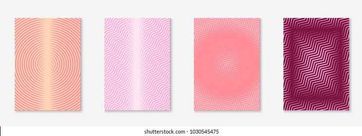 Minimalistic cover template set with gradients