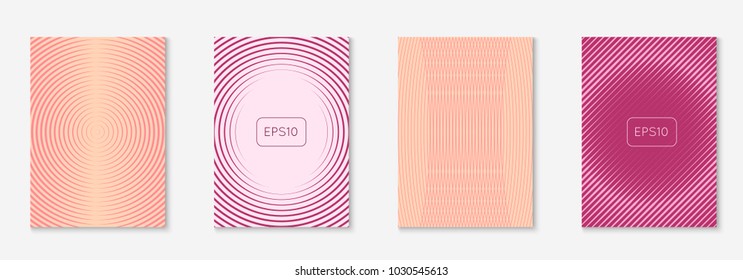 Minimalistic cover template set with gradients